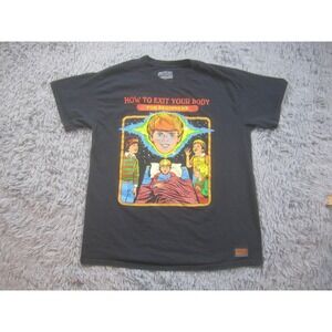 Steven Rhodes Shirt Mens Large Black‎ How to Exit Your Body For Beginners Tee